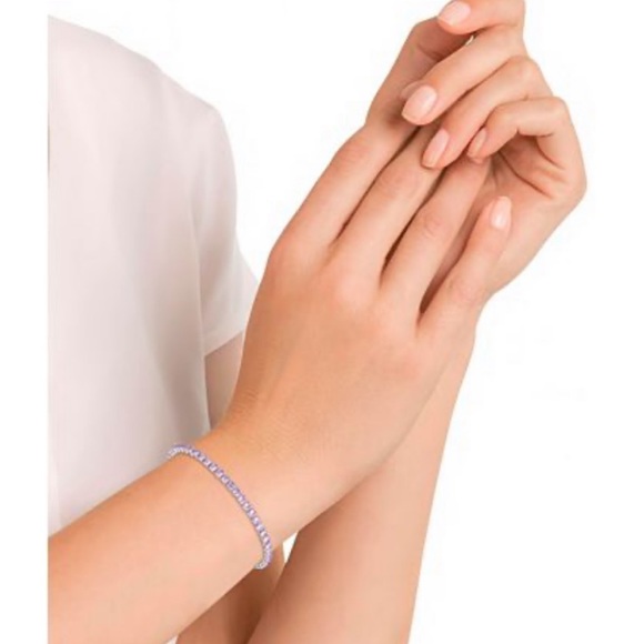 🌷4.78 CTW Pink Sapphire Tennis Bracelet Size 7” - Picture 2 of 3